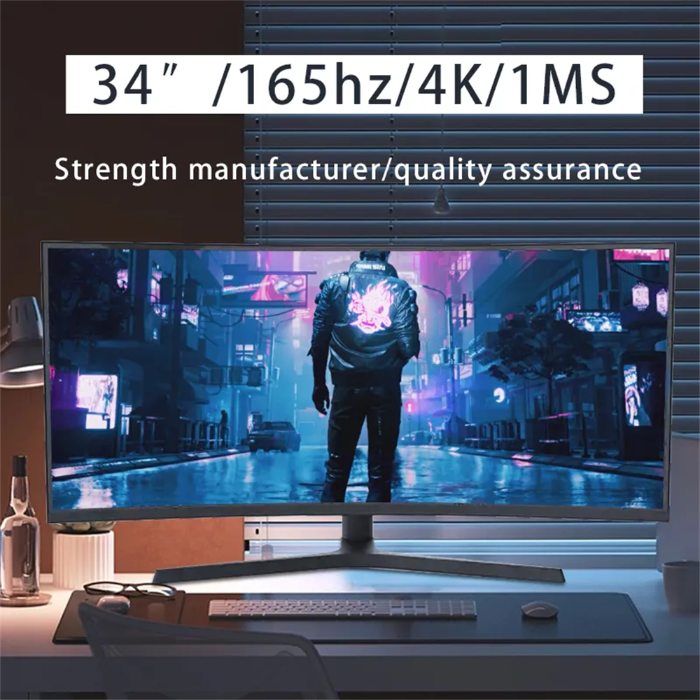 Yunshen Computer Super Wide 34 Inch 4k Gaming Monitor 21 9 Screen Ratio ...