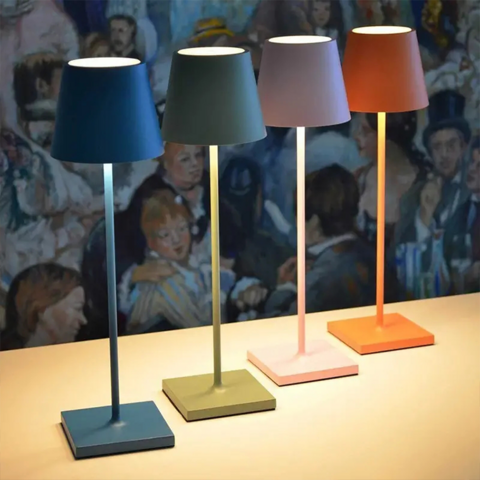 Lámpara LED Táctil de Lujo para Decoración del Hogar, Recargable, para Mesa de Restaurante y Exteriores