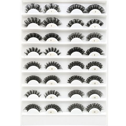 Faux Cils Tridimensionnels Naturels et Épais en Poils de Vison
