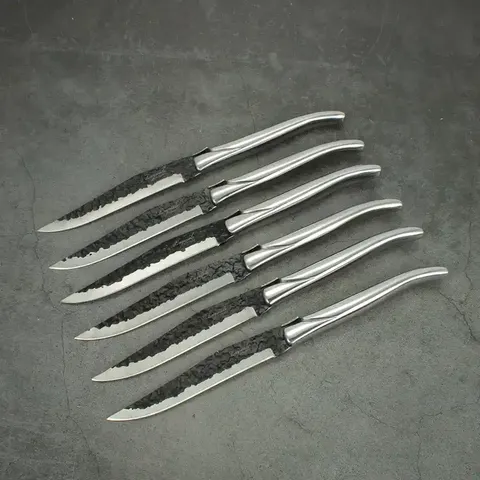 Ensemble de Couteaux à Steak Laguiole Premium en Acier Inoxydable avec Poignées Forgées