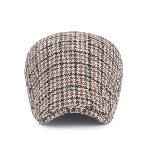 Gorro de Lana Personalizado, Gorra Inglesa Plana Retro a Cuadros para Hombre y Mujer, Boina Octogonal de Vendedor de Periódicos, Gorro de Pintor Artista Personalizado para Hombre/Mujer