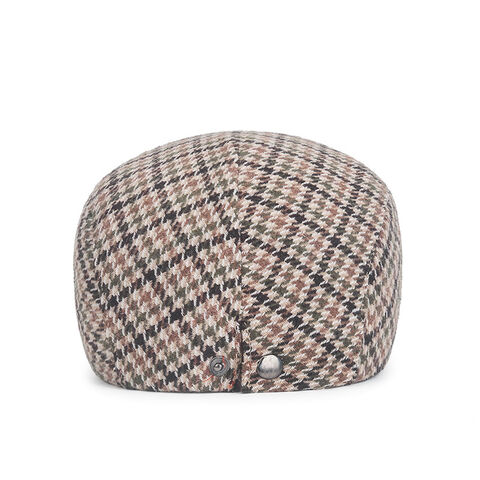 Gorro de Lana Personalizado, Gorra Inglesa Plana Retro a Cuadros para Hombre y Mujer, Boina Octogonal de Vendedor de Periódicos, Gorro de Pintor Artista Personalizado para Hombre/Mujer
