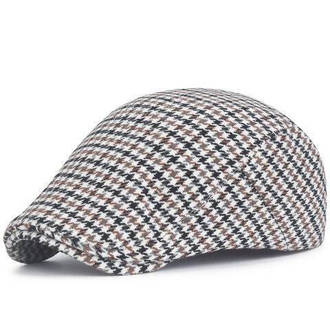 Gorro de Lana Personalizado, Gorra Inglesa Plana Retro a Cuadros para Hombre y Mujer, Boina Octogonal de Vendedor de Periódicos, Gorro de Pintor Artista Personalizado para Hombre/Mujer