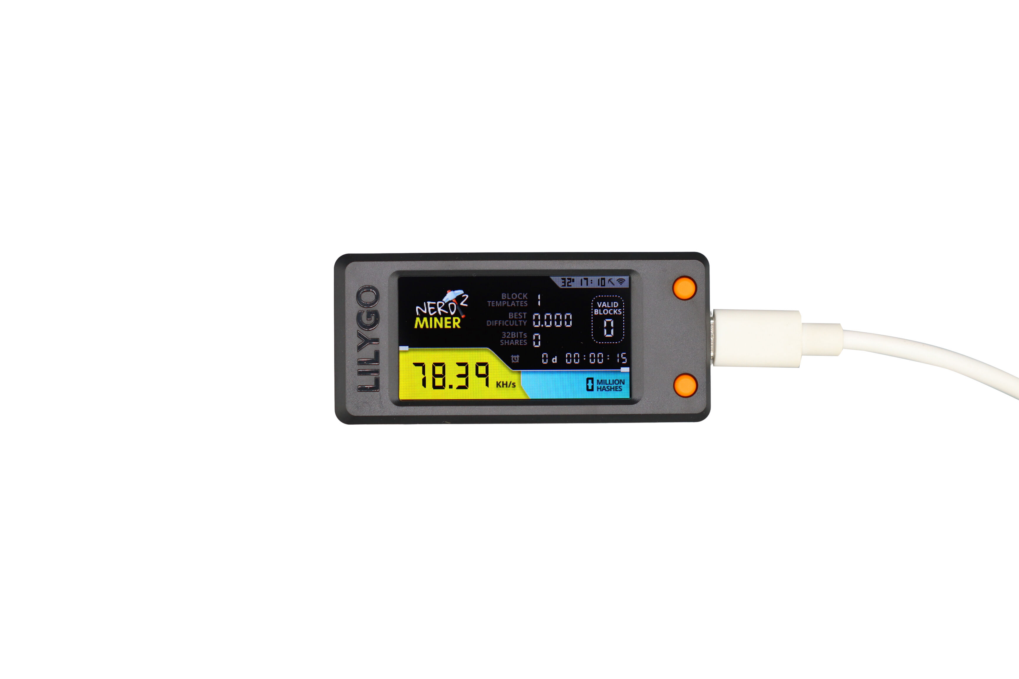 Compre Nerd Miner V2.0 Bitcoin 78k/s T-display-s3 Btc Crypto Solo Lottery  Nerdminer Pantalla Lcd Con Carcasa y Nerdminer V2 Bitcoin Lotería Minero  Solo Minería de China por 34.8 USD | Global Sources