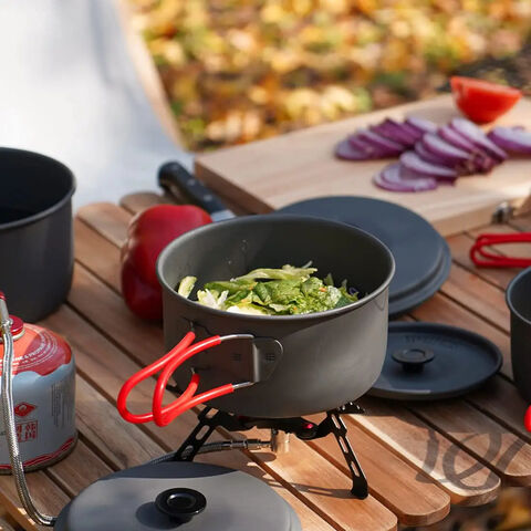 Acero inoxidable Vajilla de Picnic Camping Bolso Bolso juego portátil para  cocinar al aire libre - China Vajilla Vajilla de picnic y camping precio
