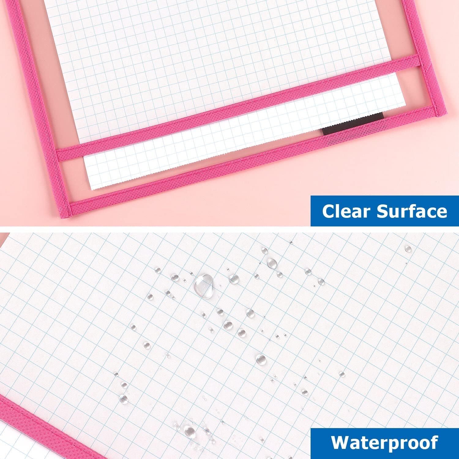 Buy Wholesale China 8 Pack Dry Erase Pockets Sleeves With Rings