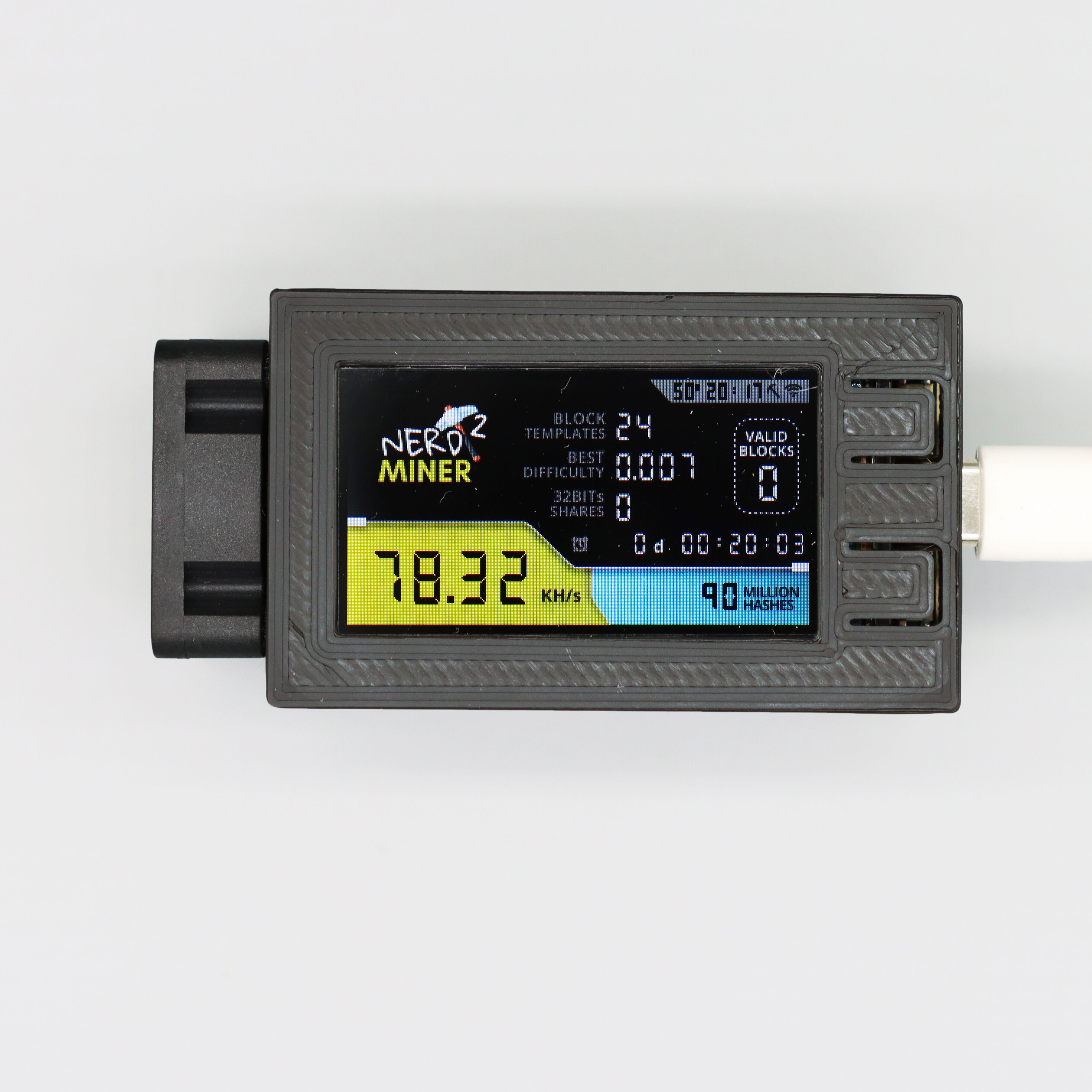 Dogecoin Miner NerdMiner 2 Bitcoin Solo Miner - 55-60KH/S BTC Lottery Miner  With 2.8