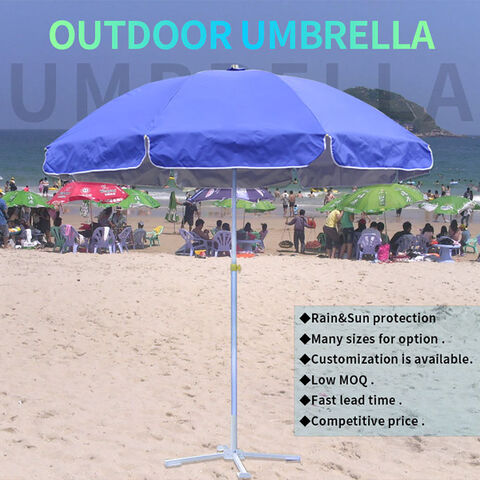 Guarda-Sol de Praia Dobrável com Design Personalizado para Exterior - Sombrinha Promocional para Eventos e Publicidade