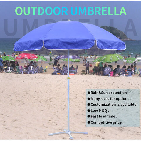 Guarda-Sol de Praia Dobrável com Design Personalizado para Exterior - Sombrinha Promocional para Eventos e Publicidade