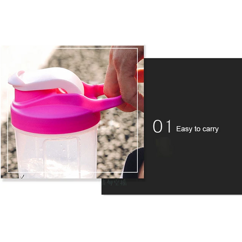 480ml Neues Design Kunststoff Fitness Sport Protein Shaker Wasserflasche mit individuellem Logo JX