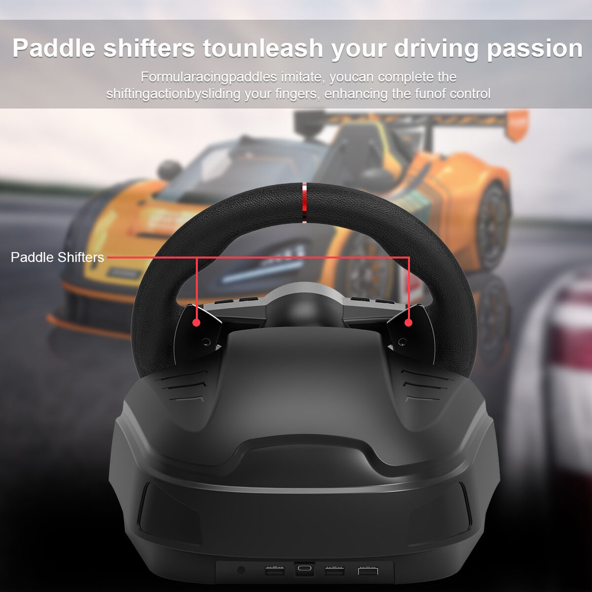 Buy Wholesale China New Gaming 270 De Racing Steering Wheel With Audio ...