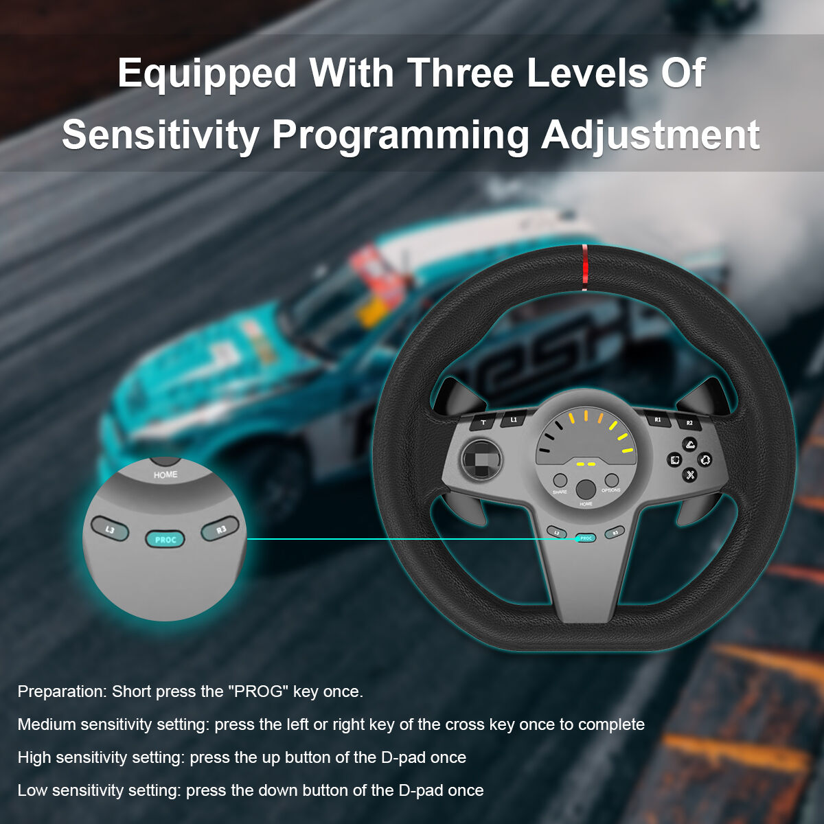 Buy Wholesale China New Gaming 270 De Racing Steering Wheel With Audio ...