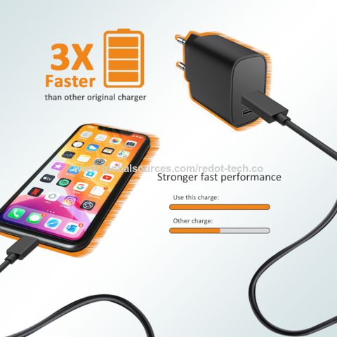 شاحن سفر QC3.0 و PD، شحن سريع بمنفذ واحد، شاحن حائط