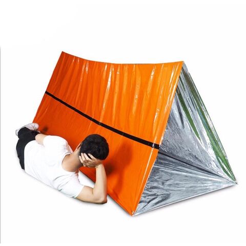 Tienda de Emergencia Térmica Impermeable, Refugio de Supervivencia Mylar Compacto con Retención de Calor Mejorada para Rescate en la Naturaleza
