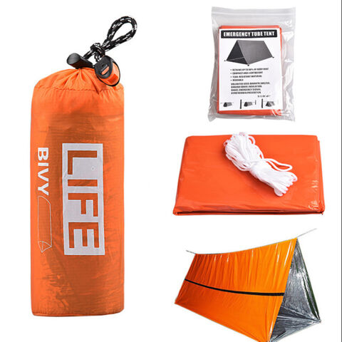 Tienda de Emergencia Térmica Impermeable, Refugio de Supervivencia Mylar Compacto con Retención de Calor Mejorada para Rescate en la Naturaleza