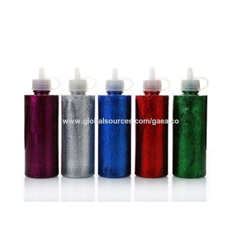 125 ml Glitzerleim in runder Flasche, Farbkarton