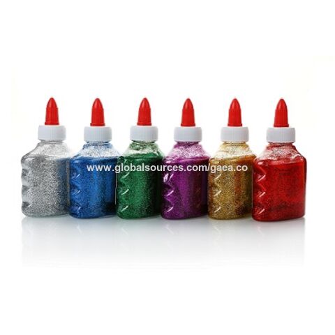 125 ml Glitzerleim in runder Flasche, Farbkarton