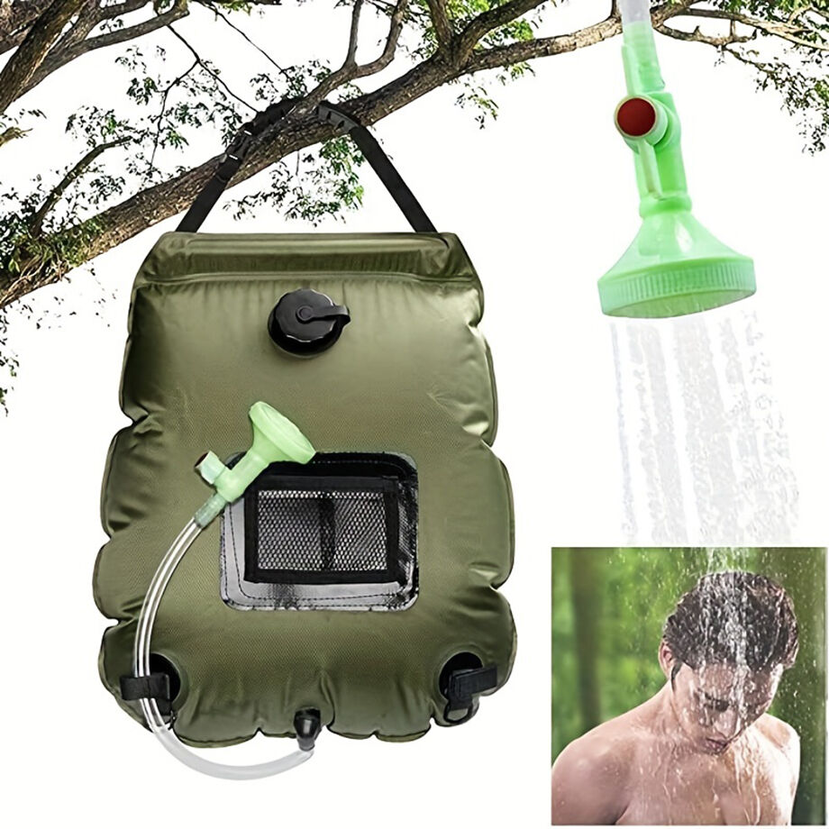 Solar Shower Sapsisel Camping Shower Bag, 5 Gal/20L Solar