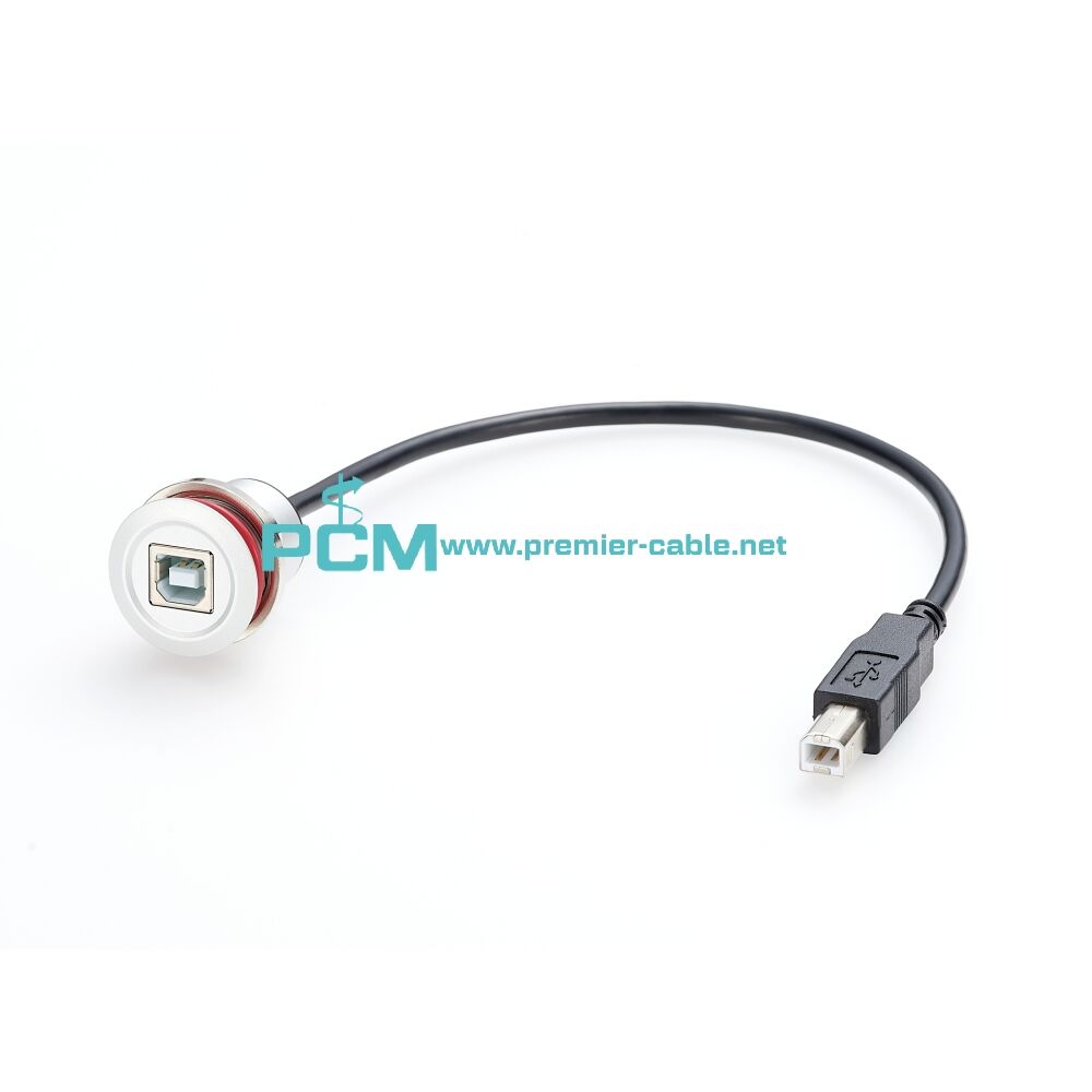 Buy Wholesale China Metal Round Usb B Panel Mount Extension Cable Usb B buy-wholesale-china-metal-round-usb-b-panel-mount-extension-cable-usb-b