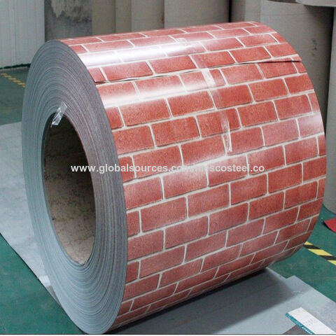 VCM Steel PVC PET Film Laminated Steel Sheet Brick pattern For Wall Panel Decorative Panel