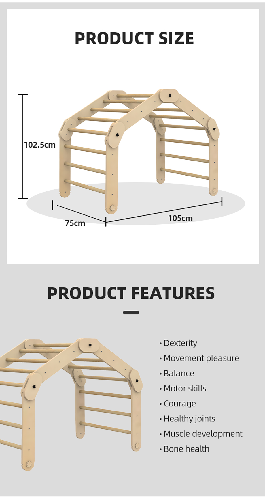 COSTWAY Juego De Triángulo De Escalada Para Niños, Triángulo De Escalada Plegable Con Rampa Ajustable Y Reversible Y Bordes Lisos Set De Trepa Montessori De Madera Para Ninos De 1 Anos 81205556 COSTWAY Juego De Triángulo De Escalada Para Niños, Triángulo De Escalada Plegable Con Rampa Ajustable Y Reversible Y Bordes Lisos Set De Trepa Montessori De Madera Para Ninos De 1 Anos 81205556