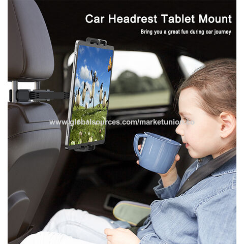 Soporte para Tablet de Reposacabezas de Coche, Soporte para Teléfono, Soporte Trasero para Asiento, Rotación de 360°, Clip Fuerte