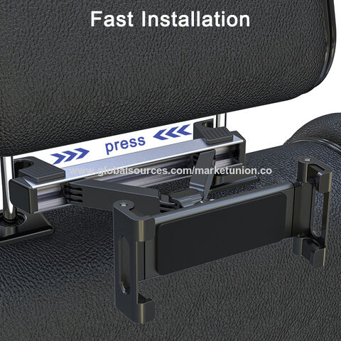 Soporte para Tablet de Reposacabezas de Coche, Soporte para Teléfono, Soporte Trasero para Asiento, Rotación de 360°, Clip Fuerte