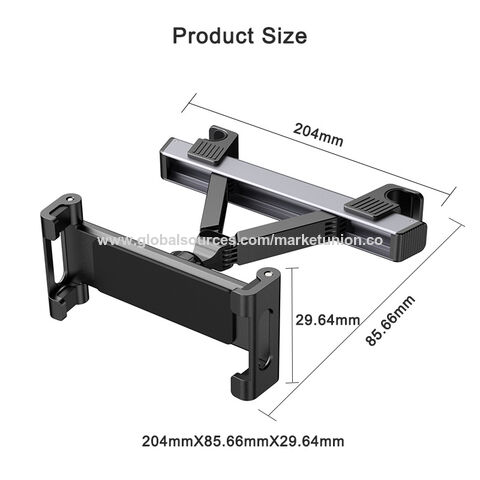 Soporte para Tablet de Reposacabezas de Coche, Soporte para Teléfono, Soporte Trasero para Asiento, Rotación de 360°, Clip Fuerte