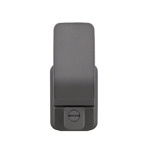 Manija de puerta corredera sin barreras con pestillo de inversión automática, disponible en modelos con llave de moneda