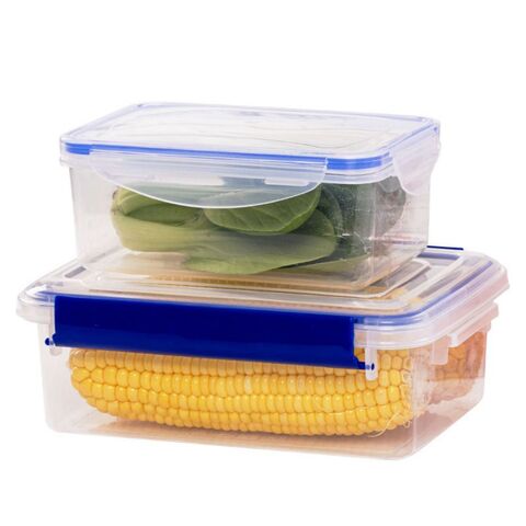 Wadah Penyimpanan Rumah dan Dapur, Kotak Penyimpanan Makanan Segar, Set Wadah Plastik Bening untuk Bekal