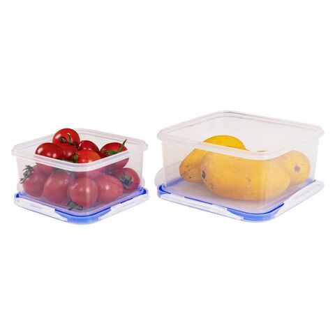 Wadah Penyimpanan Rumah dan Dapur, Kotak Penyimpanan Makanan Segar, Set Wadah Plastik Bening untuk Bekal