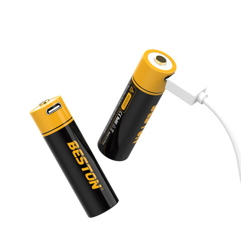 USB Rechargeable D Cell Battery 2Pcs 1.5V 10000mAh Long Lasting Li-ion  Batteries