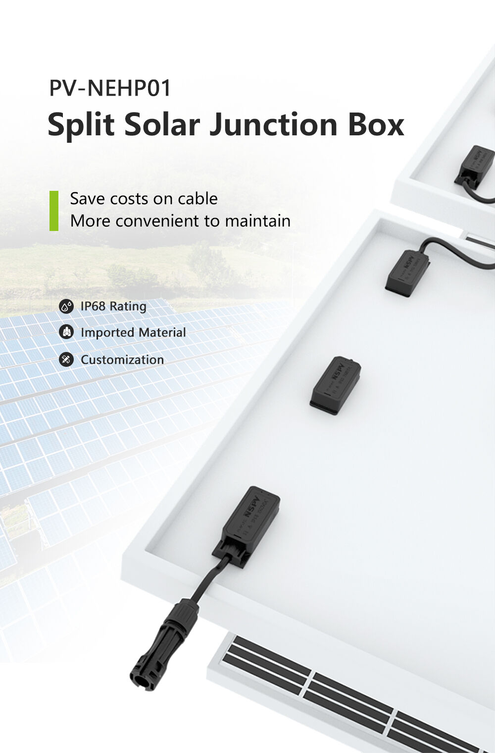 Wholesale Solar Panel Junction Box Ip68 For Solar Modules Wiring With ...