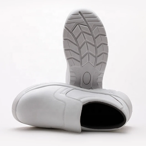 Chaussures de travail antistatiques (ESD) en microfibre, type mocassin, résistantes aux produits chimiques pour l'industrie alimentaire