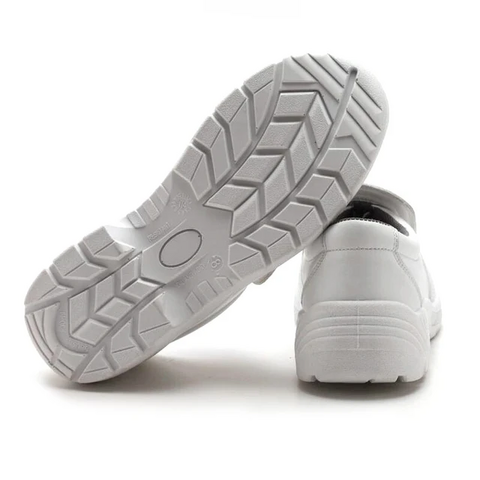 Chaussures de travail antistatiques (ESD) en microfibre, type mocassin, résistantes aux produits chimiques pour l'industrie alimentaire