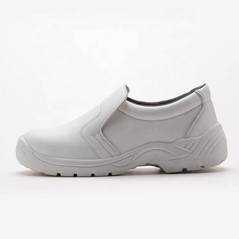Chaussures de travail antistatiques (ESD) en microfibre, type mocassin, résistantes aux produits chimiques pour l'industrie alimentaire