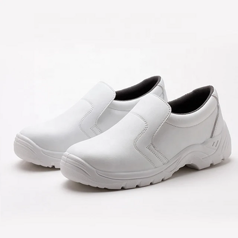 Chaussures de travail antistatiques (ESD) en microfibre, type mocassin, résistantes aux produits chimiques pour l'industrie alimentaire
