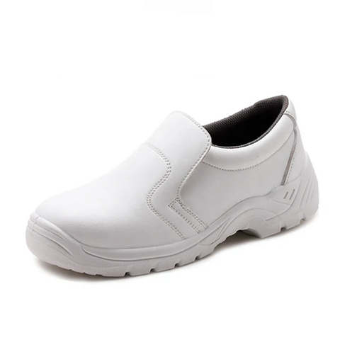 Chaussures de travail antistatiques (ESD) en microfibre, type mocassin, résistantes aux produits chimiques pour l'industrie alimentaire