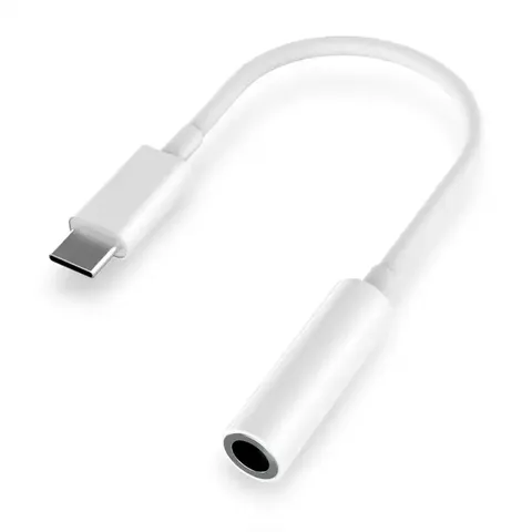 Cabo Adaptador USB Tipo C para Jack 3.5mm de Auscultadores / Fones