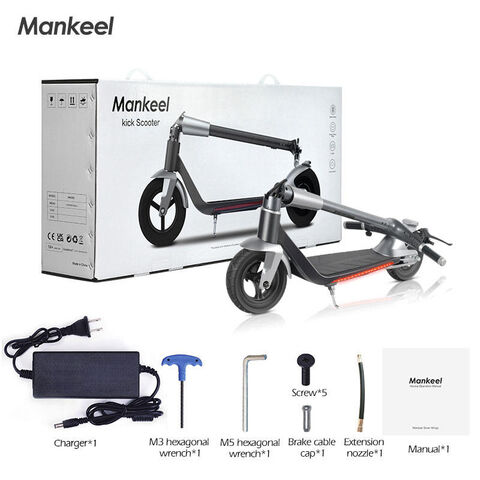 Mankeel Silver Wings Scooter Eléctrico Plegable para Adultos - Neumático de 10 pulgadas, 350W/500W, Rápido, Stock en Almacén de EE. UU./UE