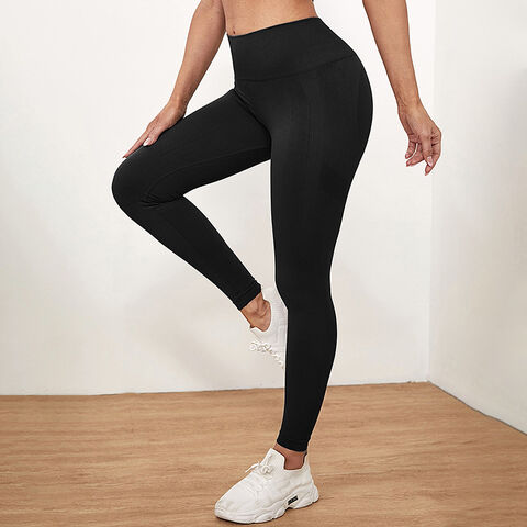 Buy Wholesale China Custom Logo Solid Color Spandex/polyester Sportswear  High Waist Fitness Women's Athletic Leggings & Woman Legging Push Up  Sweatpants at USD 5.99