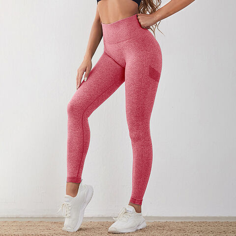 Buy Wholesale China Custom Logo Solid Color Spandex/polyester Sportswear  High Waist Fitness Women's Athletic Leggings & Woman Legging Push Up  Sweatpants at USD 5.99