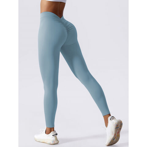Light Blue Sex Yoga Pants for Women Soft Booty-Lifting Leggings X