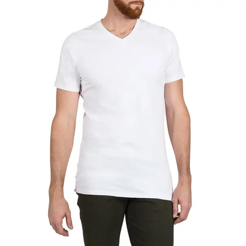 T-shirt à Manches Courtes et Col en V avec Design Personnalisé
