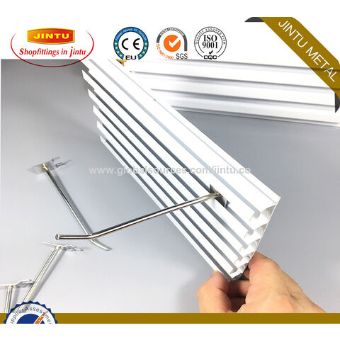 Ganchos de supermercado de alambre de malla cromada de metal galvanizado con precio de fábrica