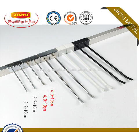 Ganchos de supermercado de alambre de malla cromada de metal galvanizado con precio de fábrica