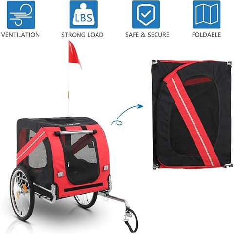 Remorque vélo chariot pour chien pliable pour animaux jusqu'à 40