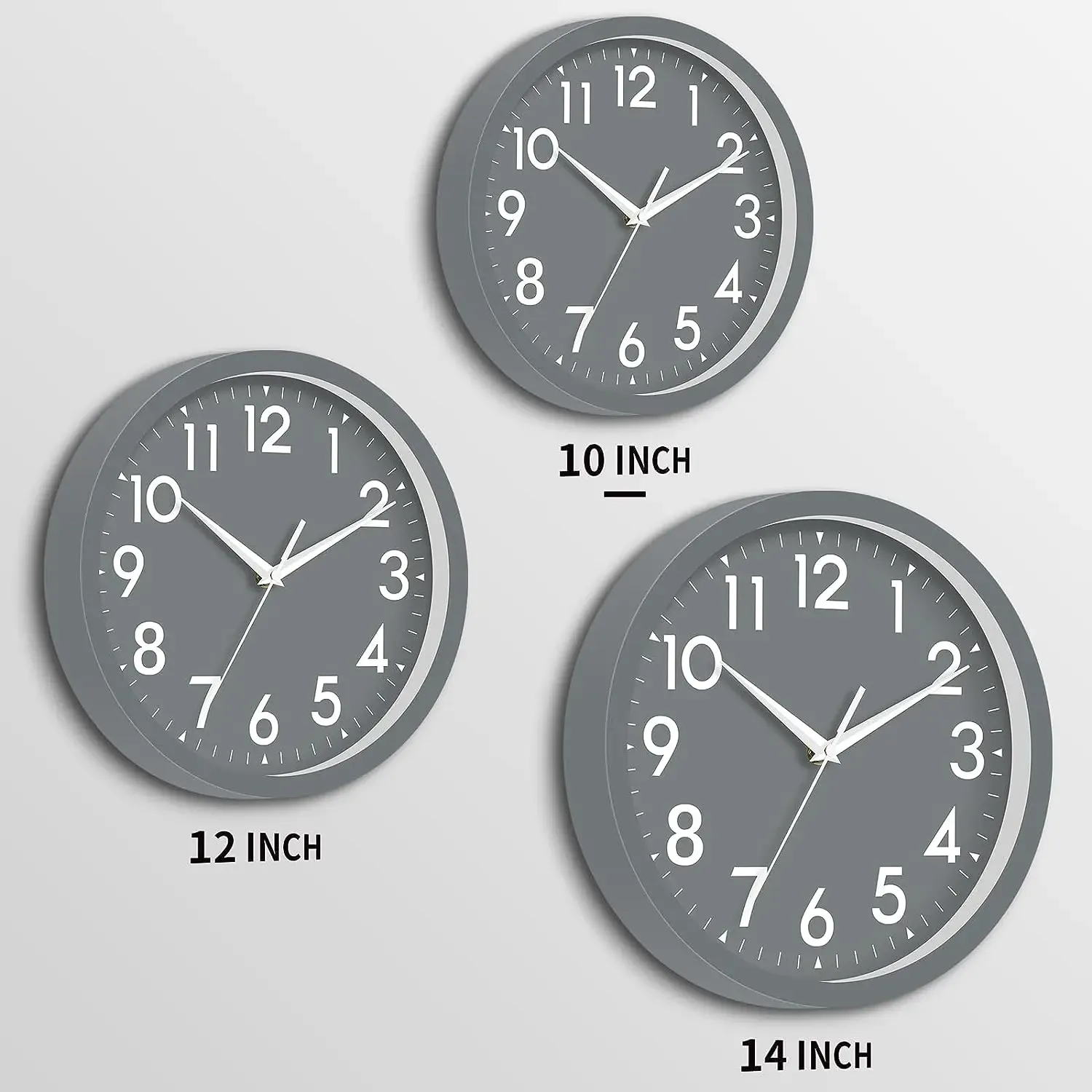9 Inch Silent Wall Clock – Battery Operated, Non-Ticking Analog Clock For Home, Office, Bedroom, Kitchen (Silver Frame)
