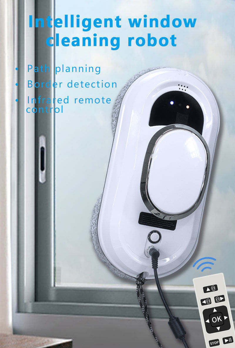 Abs Infrared Remote Control Glass Window Cleaner Dry Wet Wiping Machine ...
