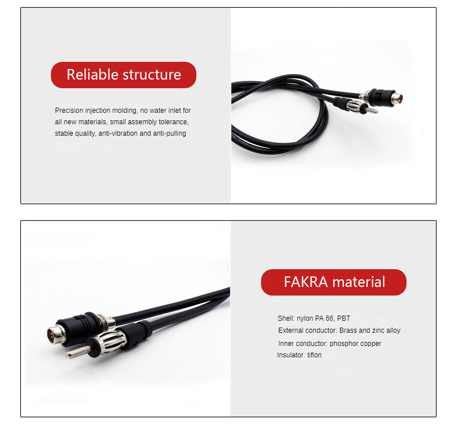 Universal Car Stereo Radio Antenna Cable Fakra Male Female to DIN Jack Plug  Connector Cable - China Male Fakra Cable, DIN Plug Cable